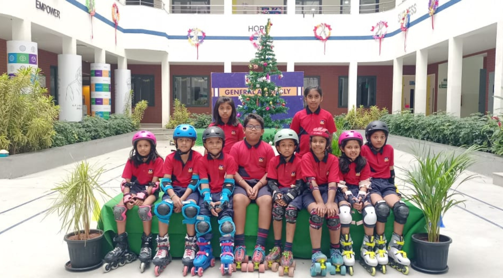  Meru students gliding smoothly on their skates